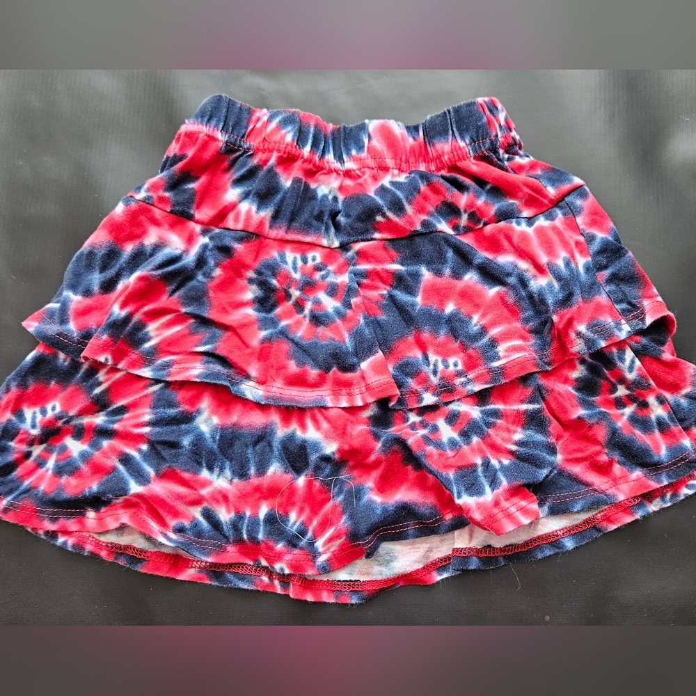 Patriotic tie-dye skirt